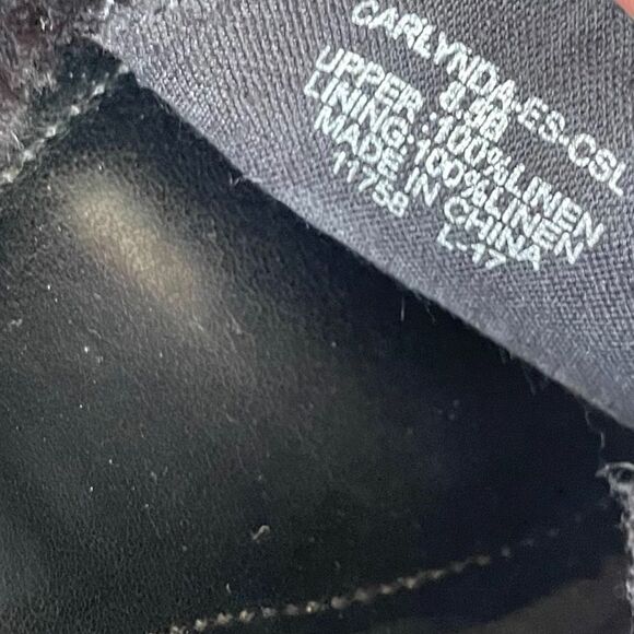 LAUREN RALPH LAUREN Linen Carlynda Wedge Espadrilles Sandals Black 8.5 - Picture 12 of 12